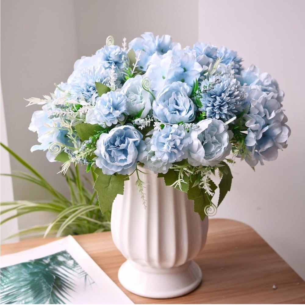 Artificial blue Hydrangea Flower Set